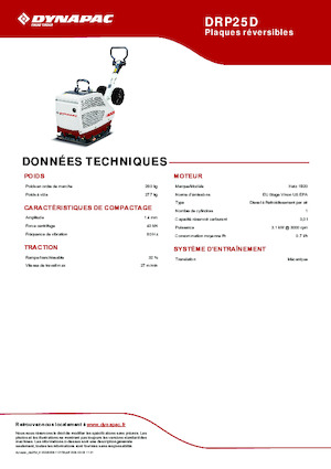 Plăci compactoare reversibile Dynapac DRP25D