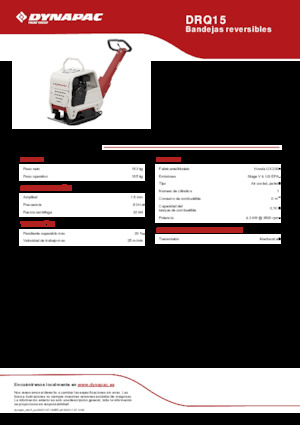 Plăci compactoare reversibile Dynapac DRQ15