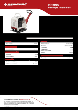 Plăci compactoare reversibile Dynapac DRQ35