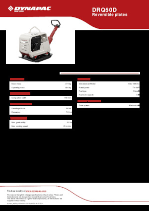 Plăci compactoare reversibile Dynapac DRQ50D