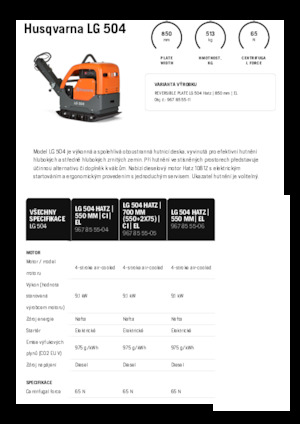 Plăci compactoare reversibile Husqvarna LG 504