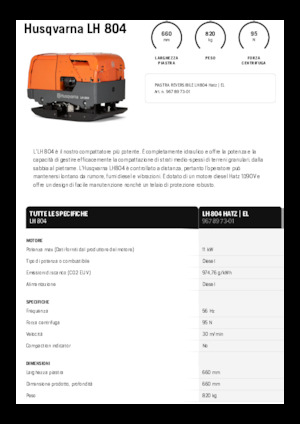 Plăci compactoare reversibile Husqvarna LH 804