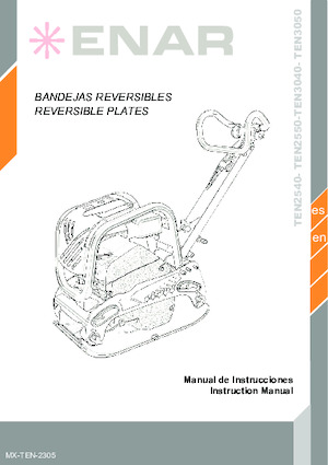 Plăci compactoare reversibile Enar TEN 3040DH