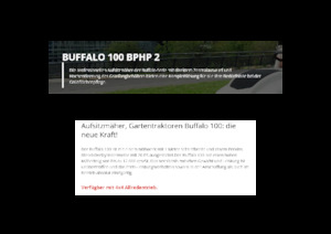 Mașini de tuns iarba Ride on și Tractoare de grădină Etesia BUFFALO 100 BPHP2