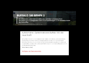 Mașini de tuns iarba Ride on și Tractoare de grădină Etesia BUFFALO 100 BPHPX2