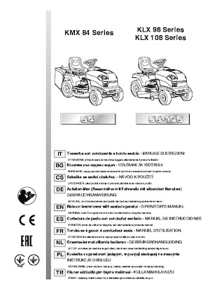 Mașini de tuns iarba Ride on și Tractoare de grădină Efco EF 84/14,5 K