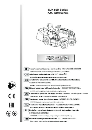 Mașini de tuns iarba Ride on și Tractoare de grădină Efco EF 93/16 K