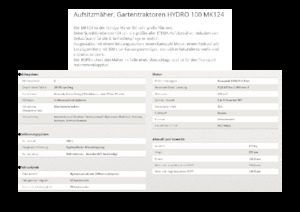 Mașini de tuns iarba Ride on și Tractoare de grădină Etesia HYDRO 100 MK124