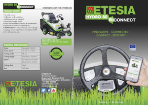 Mașini de tuns iarba Ride on și Tractoare de grădină Etesia HYDRO 80 E-CONNECT MKHP4