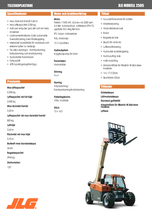 Telehandlere JLG 2505