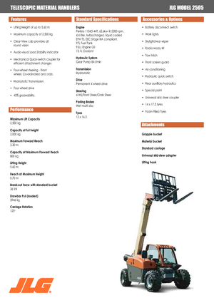 Telehandlere JLG 2505