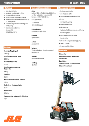 Telehandlere JLG 2505