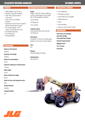Telehandlere JLG 4008 PS