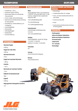 Telehandlere JLG 4012 PS