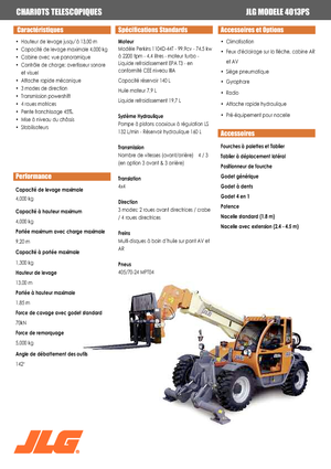 Telehandlere JLG 4013 PS