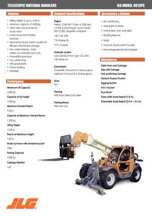 Telehandlere JLG 4013 PS