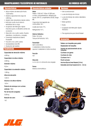 Telehandlere JLG 4013 PS