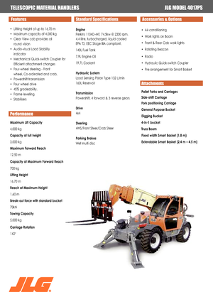 Telehandlere JLG 4017 PS