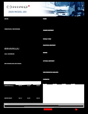 Șasiuri rigide Hino 2020 HINO 165 4x2