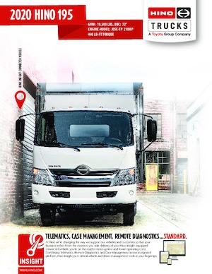 Șasiuri rigide Hino 2020 HINO 195 4x2