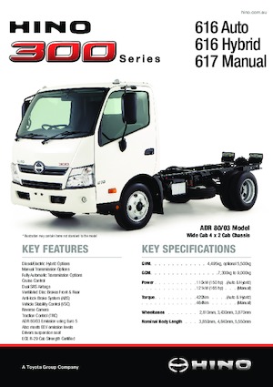 Șasiuri rigide Hino 300 616 HYBRID 4x2