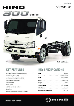 Șasiuri rigide Hino 300 721 WIDE