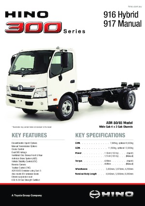 Șasiuri rigide Hino 300 916 HYBRID 4x2
