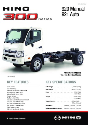 Șasiuri rigide Hino 300 920 4x2