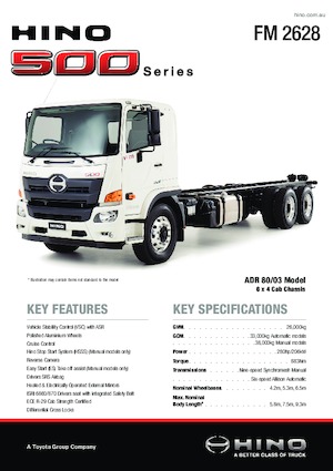 Șasiuri rigide Hino 500 FM 2628 6x4