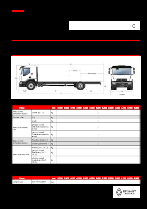 Șasiuri rigide Renault C CAB2300 460 4X2 R E6