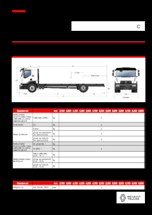 Șasiuri rigide Renault C CAB2300 460 4X2 R E6