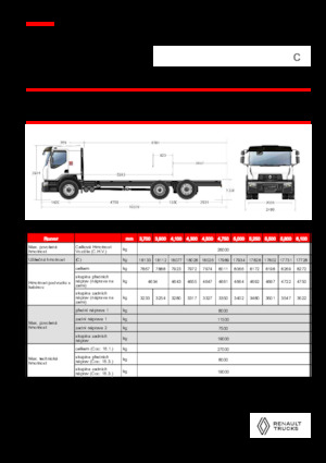 Șasiuri rigide Renault C CAB2300 460 6X2 R E6