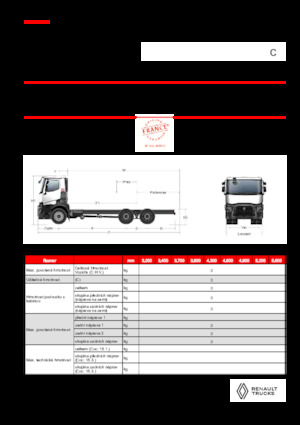 Șasiuri rigide Renault C P6X4 OFF ROAD 11L E6