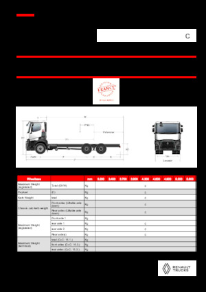 Șasiuri rigide Renault C P6X4 OFF ROAD 11L E6