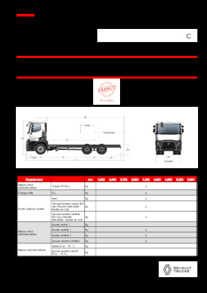Șasiuri rigide Renault C P6X4 OFF ROAD 11L E6