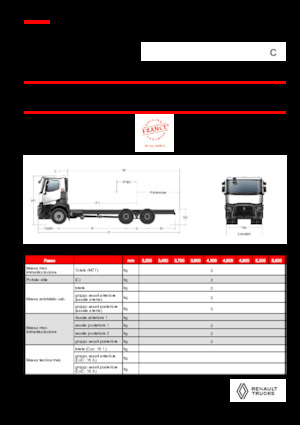 Șasiuri rigide Renault C P6X4 OFF ROAD 11L E6