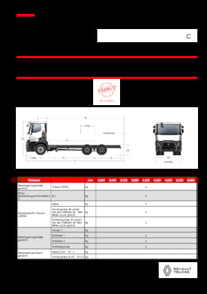 Șasiuri rigide Renault C P6X4 OFF ROAD 11L E6
