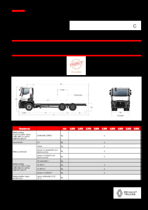 Șasiuri rigide Renault C P6X4 OFF ROAD 11L E6