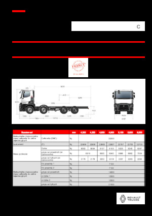 Șasiuri rigide Renault C P8X4 XLOAD 11L E6