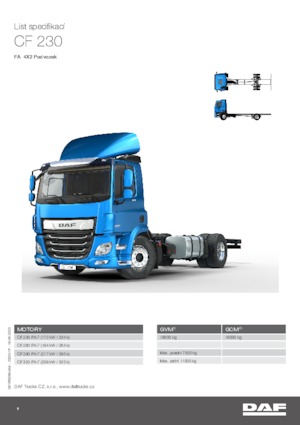 Șasiuri rigide DAF CF 230 FA
