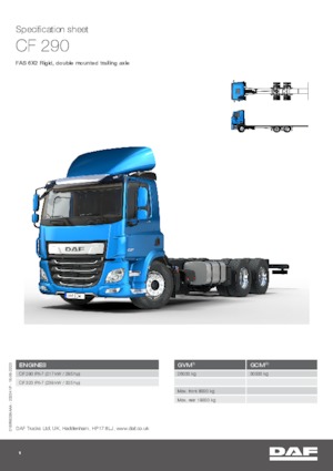 Șasiuri rigide DAF CF 290 FAS
