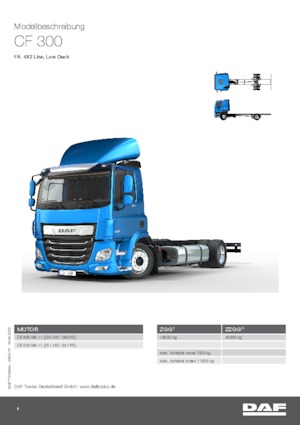 Șasiuri rigide DAF CF 300 FA Low Deck LH