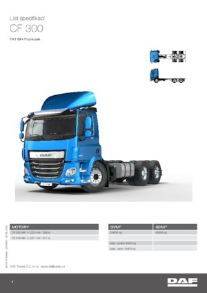 Șasiuri rigide DAF CF 340 FAT SLEEPER CAB