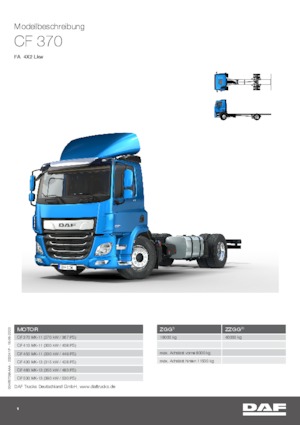 Șasiuri rigide DAF CF 370 FA