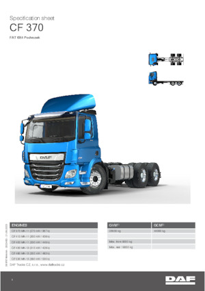 Șasiuri rigide DAF CF 370 FAT