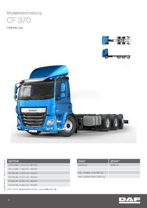 Șasiuri rigide DAF CF 370 FAW