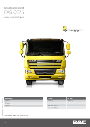 Șasiuri rigide DAF CF 75.250 FAS SC