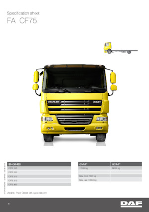 Șasiuri rigide DAF CF 75.360 FA