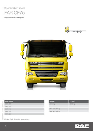 Șasiuri rigide DAF CF 75.360 FAR