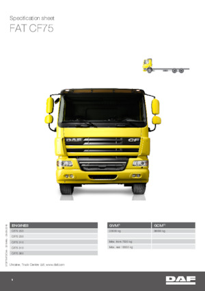 Șasiuri rigide DAF CF 75.360 FAT